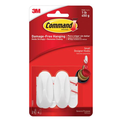 3M Command Oval Adhesive Hooks **