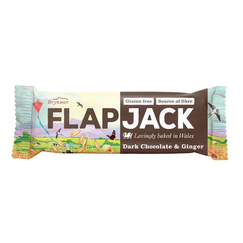 Brynmor Dark Chocolate & Ginger Flapjacks -20x80g bars