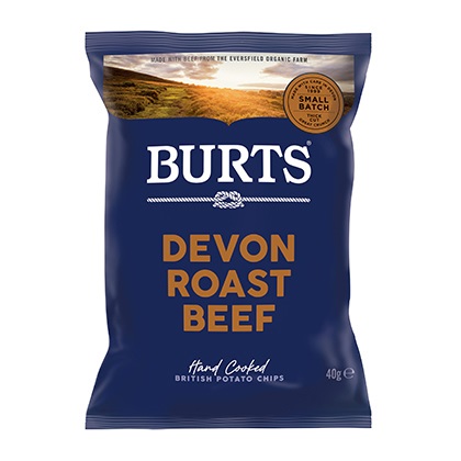 Burts Chips Devon Roast Beef - 20x40g packets