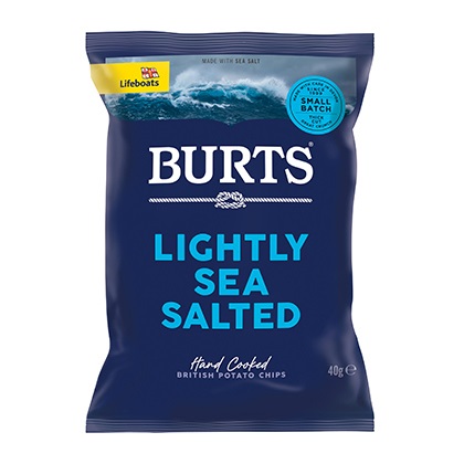 Burts Chips Lightly Sea Salted - 20x40g packets