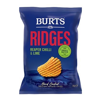 Burts Ridges Reaper Chilli & Lime - 20x40g packets