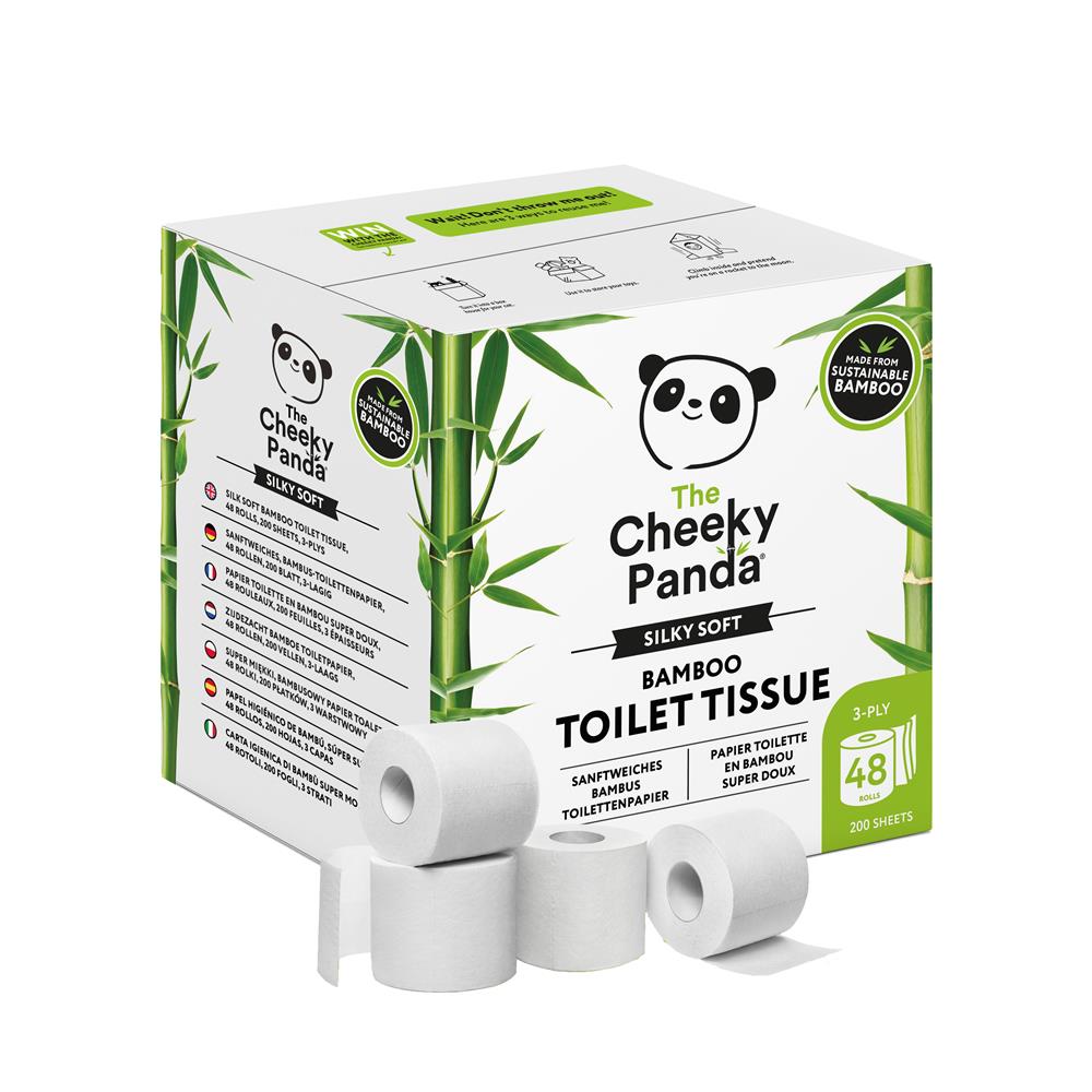 Cheeky Panda Bamboo Toilet Rolls - 48 rolls [x200 sheets] [ECO]