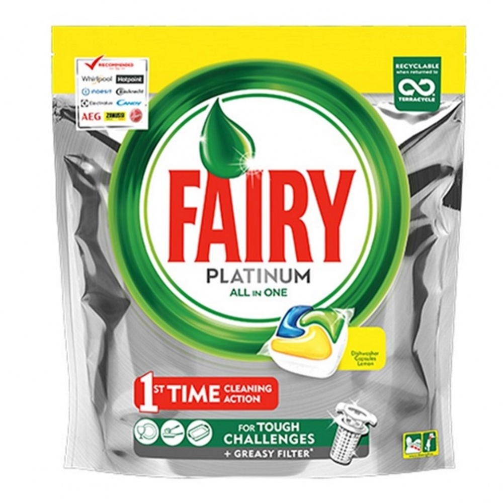 Fairy Dishwasher Platinum All In One Lemon - 100 tablets