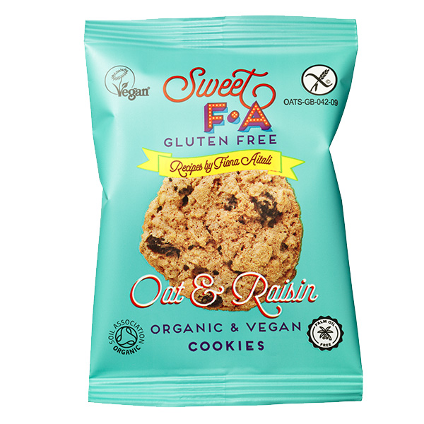 Island Bakery Oat & Raisin Cookies - 48x25g twinpacks [GF & ORG]