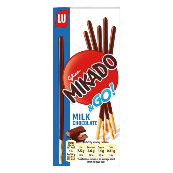 Mikado Milk Chocolate Sticks - 24x39g boxes