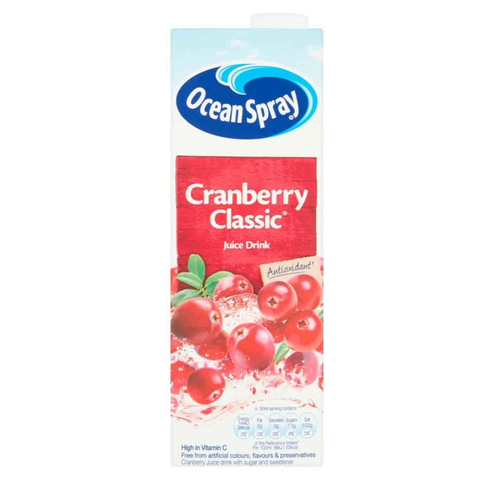 Ocean Spray Cranberry Juice CLASSIC - 12x1L cartons