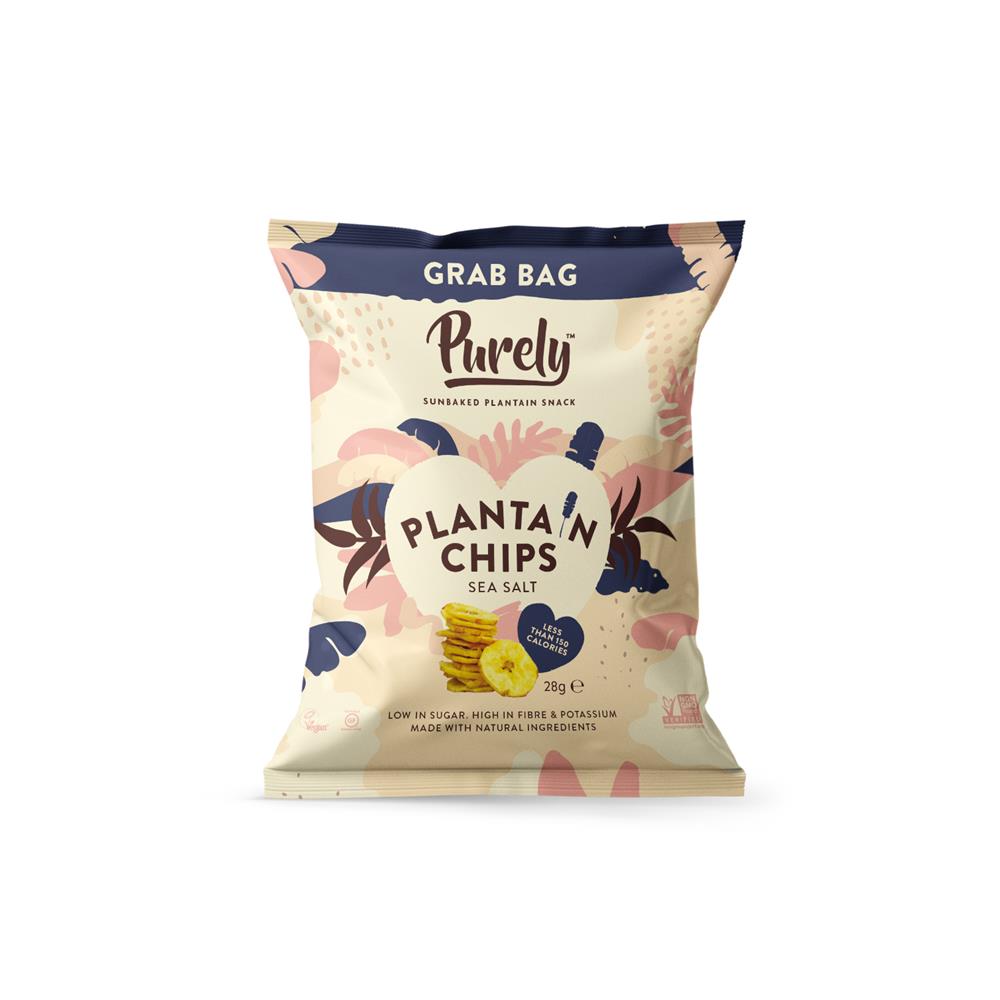 Purely Plantain Chips Sea Salt - 20x28g-packet