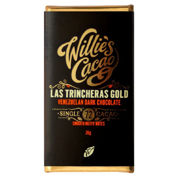 Willie's Cacao Dark Choc Las Trincheras Gold 72% - 30x26g bars