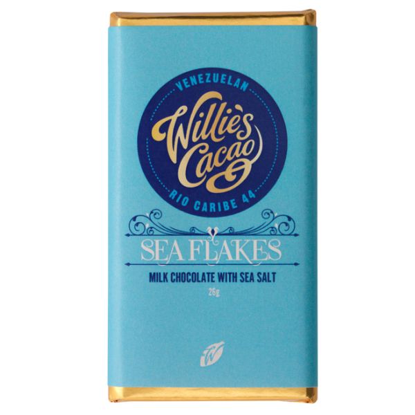 Willie's Cacao Milk Chocolate & Sea Salt Fkakes - 30x26g bars